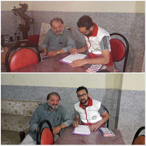 آگاه سازی و آموزش طرح خادم به گروه مرجع توسط داوطلب هلال احمر شهرستان بندرگز جناب آقای اسحاق ریاحی